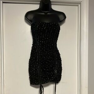 NWOT Hours XS mini Sequin ruched dress